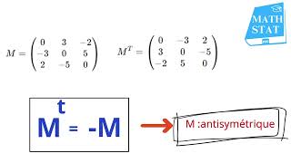 Matrice antisymétrique  exercice corrigé pour une compréhension facile [upl. by Stryker237]