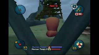 Worms 3D Local Multiplayer Original Xbox HD Gameplay 2 [upl. by Grey]