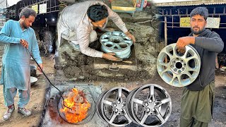 For the first time Car Alloy Rims are Manufactured From Aluminum Waste in The Old Fashioned way [upl. by Bradney]