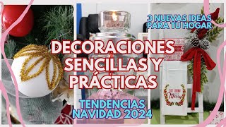 NAVIDAD 2024  3 DIY MANUALIDADES NAVIDEÑAS ✨🎄 [upl. by Kaz]