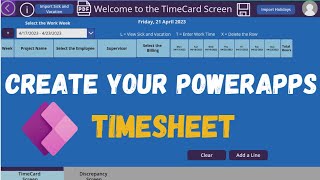 How to Create a PowerApps Timesheet [upl. by Raddi]