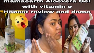 mamaearth Aloe vera gel with vitamin e honest review and demo  mamaearth aloevera gel [upl. by Dorotea]