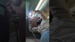 welding 24quot pipe 70s2 Heavy Hitter Tig Rig [upl. by Palladin]