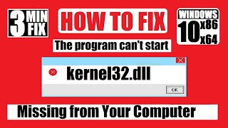 ✅How to fix KERNEL32dll is Missing from your computer ❌Not Found Error 💻Windows 10\7\11 💻3264 bit [upl. by Ardnusal]