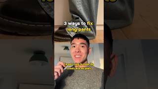 how to fix pants that are TOO long  mensfashion fashionstyle fashion menstyle [upl. by Euqinobe]