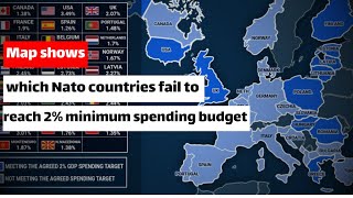 Map shows which Nato countries fail to reach 2 minimum spending budget [upl. by Shanda]