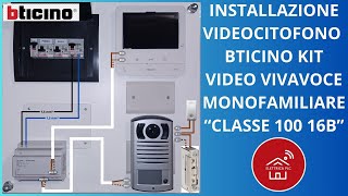 27 INSTALLAZIONE VIDEOCITOFONO BTICINO KIT VIDEO VIVAVOCE MONOFAMIARE LINEA 2000 CLASSE 100V12B [upl. by Airdnalahs]