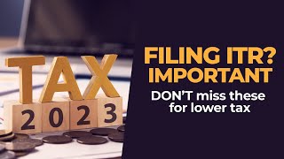 ITR efiling FY 202223 Don’t miss these tax exemptions deductions to reduce tax  80C 80TTA 80D [upl. by Erastus18]