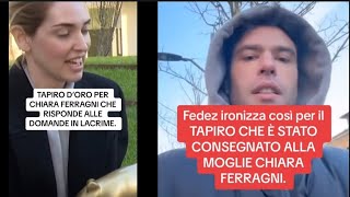 Chiara Ferragni ottiene un tapiro doro Fedez commenta così la vicenda Doppio Video [upl. by Yenhoj]