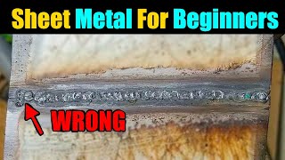 How To Weld Sheet Metal With Flux Core Wire For Beginners  Flux Core Welding Tips And Tricks [upl. by Zelle129]