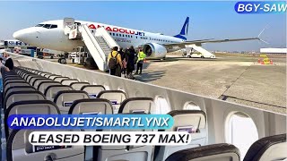 TRIP REPORT  AnadoluJet SMARTLYNX WetLease Boeing 737 MAX 8  Milan BGY to Istanbul SAW [upl. by Eicats90]