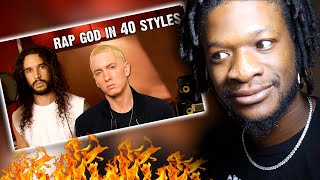 Eminem  Rap God  Performed In 40 Styles  Ten Second Songs REACTION [upl. by Teresita]