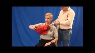 Splinting a Shoulder Dislocation fixed position [upl. by Ahseniuq87]