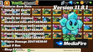 Save Data Plants vs Zombies 2 Version 1181  Plants Mastery 20000000  PPdat 52 Account [upl. by Eruot]