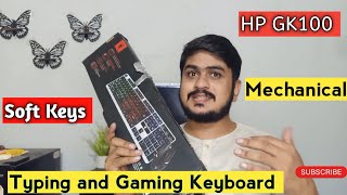 GK100 best keyboard for fast typing and gaming  HP gk100 mechanical gaming keyboard [upl. by Alehc]