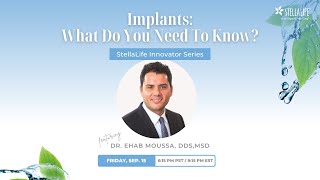 Dr Ehab Moussa DDS MSD New Orleans LA Stellalife Innovator Series [upl. by Dlopoel]