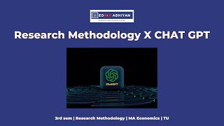 Research Methodology using CHAT GPT  MA Economics Third Semester  Dhiren Pradhan [upl. by Nanni]