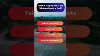 Purpose of the Windows Snipping Tool  Full Guide shorts [upl. by Aillil]