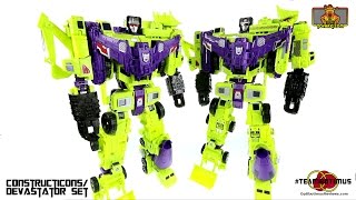 Video Review of the ToyhaxReprolabels Combiner Wars ConstructiconsDevastator set [upl. by Sharia188]