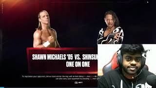 WWE 2k 24 Shawn micheals vs Shinsun face cam reaction Tamil gameplay [upl. by Yleak]