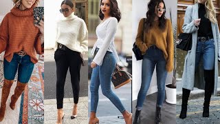 New modern winter jeans outfits ideas for girls 20202021 jeans outfits ideas for ladies [upl. by Izzy]