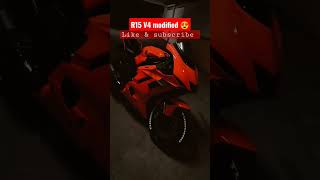 Yamaha R15 V4 modified red 🍒 yamaha yamahar15 r15v4 r15m shorts trending trendingshorts [upl. by Nobell]