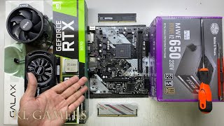 AMD Ryzen 5 3600 ASRock A320MHDV GTX1650 TECWARE FORGE M WHITE Gaming PC Build [upl. by Behn]