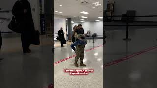 Emotional Airport Reunion After 7 Months Apart  Military Homecoming [upl. by Arriet]