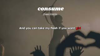 Consume Chase Atlantic Karaoke Version [upl. by Sivlek]