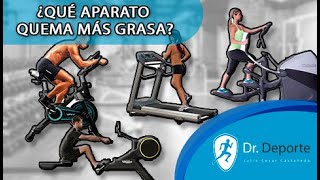 ¿QUÉ APARATO QUEMA MÁS GRASA CAMINADORA ELÍPTICA ESCALADORA BICICLETA O REMO [upl. by Adnamma]