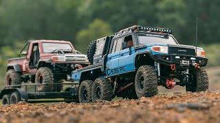 Rc Crawler Traxxas TRX4 TOYOTA LC70 amp 6x6 LC79 Trailer amp Off Road [upl. by Loria]