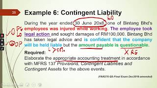 MFRS 137 IAS 37 PROVISIONS CONTINGENT LIABILITIES amp CONTINGENT ASSETS FAR270  LECTURE  PART 2 [upl. by Ebarta]