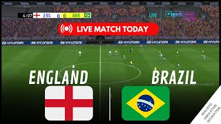 LIVE  England vs Brazil  International Friendly 2024  Full Match Streaming Videogame Simulation [upl. by Idonna]