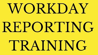 Workday reporting training workday reporting tutorial  workday reporting learning [upl. by Horodko206]