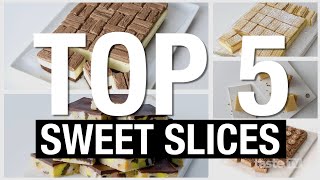 Top 5 dessert slices  tastecomau [upl. by Mastat765]