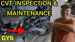 How To Cvt  Inspection amp Maintenance on My GY6 Scooter [upl. by Gnud]