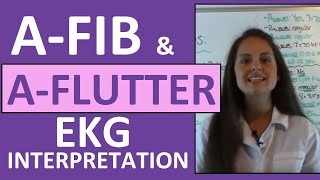 How to Interpret Heart Rhythms on EKG Strips  How to tell the difference between Afib amp Aflutter [upl. by Ardel]