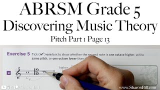 ABRSM Discovering Music Theory Grade 5 Pitch Part 1 Page 13 with Sharon Bill [upl. by Lail]