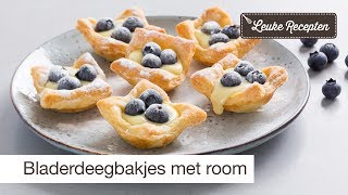 Bladerdeegbakjes met room [upl. by Ati896]