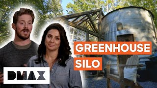 This Couple Builds A Greenhouse Silo From Scratch  Building Off The Grid [upl. by Eintruoc752]