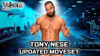 WWE 2K19 Tony Nese Updated Moveset [upl. by Nysilla479]