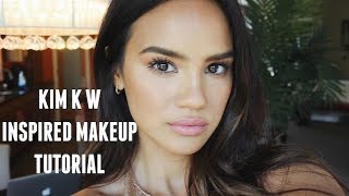 KIM KARDASHIAN WEST INSPIRED MAKEUP TUTORIAL  DACEY CASH [upl. by Herriott]