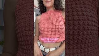 Tejiendo mi ropa 🥰 top mini burbujas crochet mc crochet [upl. by Ragde]