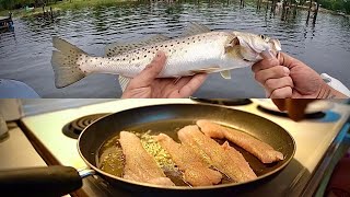 Speckled Trout Catch Clean and Cook  My TOP SECRET Fish Taco Recipe [upl. by Okeim]