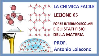 LA CHIMICA FACILE  Lezione 05  Forze intermolecolari e gli stati fisici della materia [upl. by Yelsew]