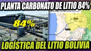 Bolivia tiene Logística del Litio prácticamente Completa y la Planta de Carbonato de Litio al 84 [upl. by Rozalin]