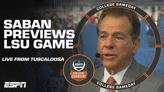 Nick Saban expects a heavyweight fight between LSU amp Alabama 🥊  College GameDay [upl. by Aciras]