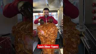 Tavuk Döner Yapımı  Tavuğun şişe takılışı ve döner yapımı döner döneryapımı tavukdöner [upl. by Diamond]