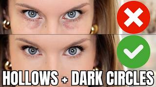 HIDE DARK CIRCLES amp HOLLOW UNDER EYES If You’re Not a Youtuber  This WORKS [upl. by Ojytteb]