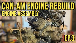 How To Rebuild a CanAm VTwin Rotax Engine  Episode 3  Engine Assembly and First Start [upl. by Ettezus]